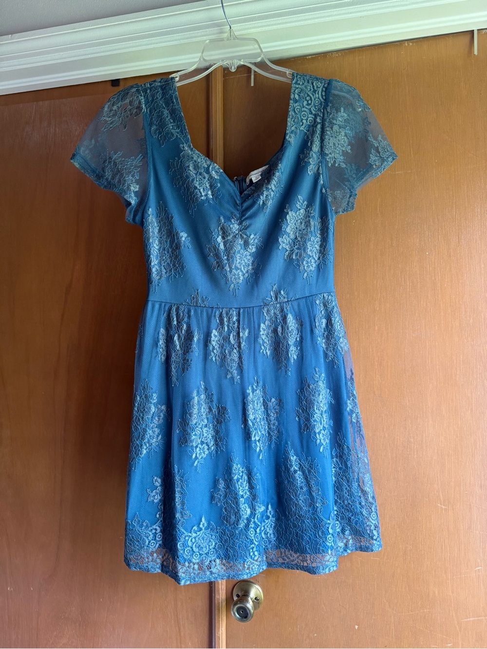 Francesca's Blue Lace Mini Dress